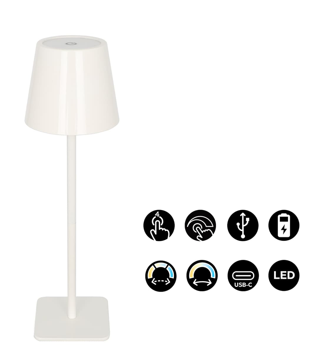 OTTO home LED Tischleuchte Merrin | Weiß