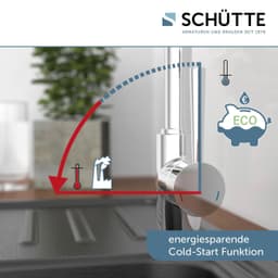 Schütte Cornwall Niederdruck Spültischarmatur | Silber