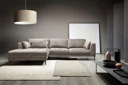 TRENDMANUFAKTUR Ecksofa Luzi | Grau