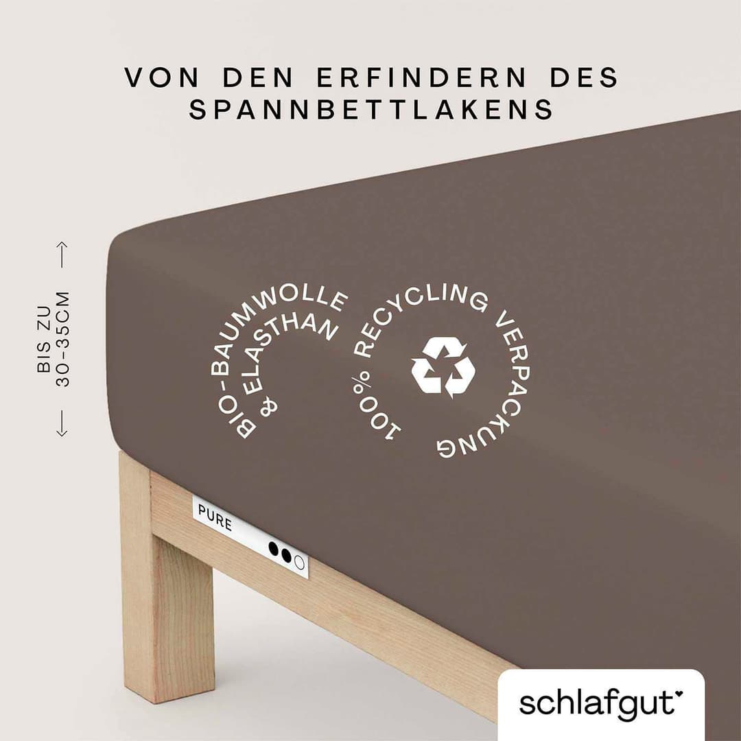 Schlafgut Spannbettlaken PURE | Beige