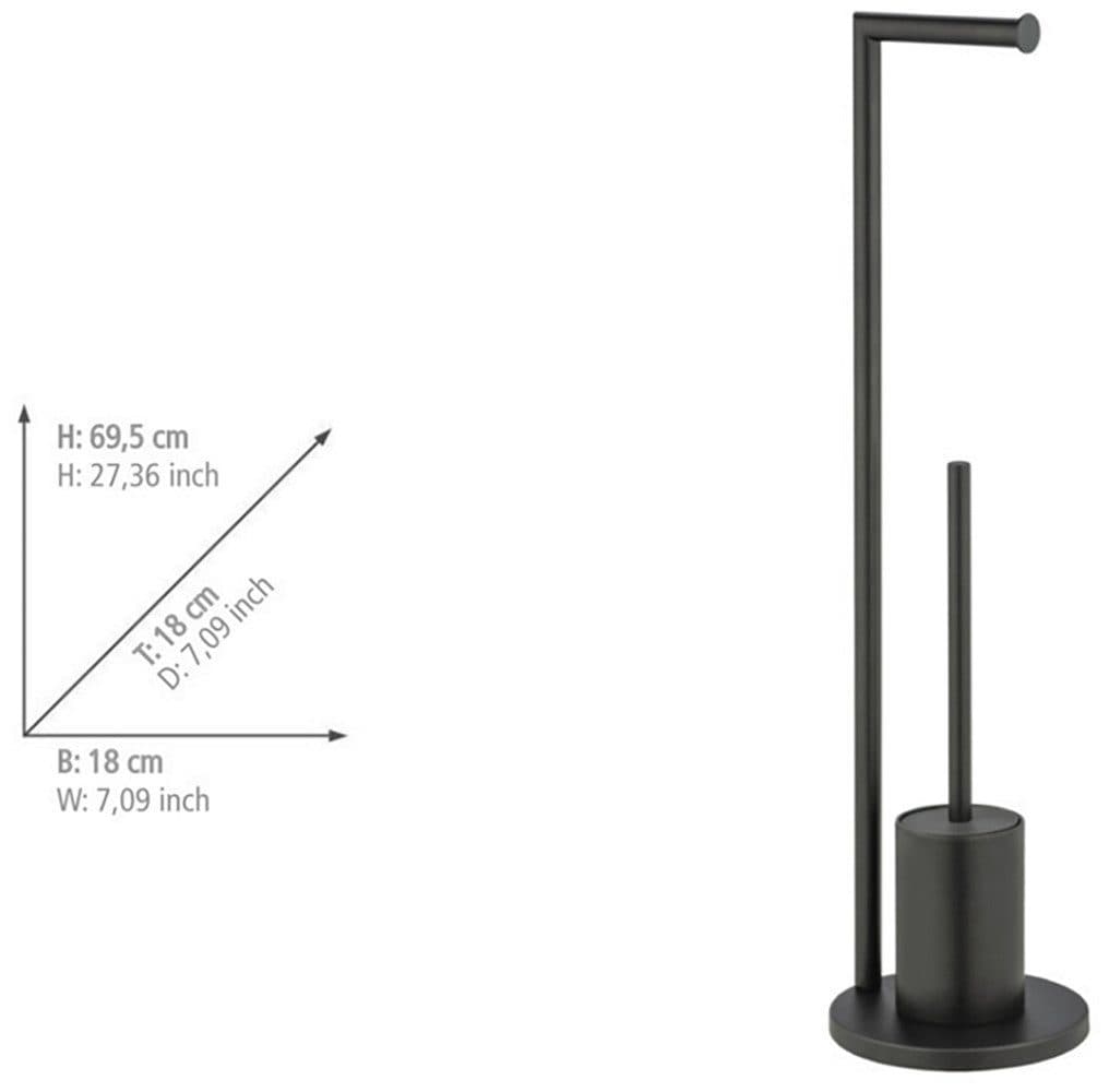 WENKO WC-Garnitur Modell Ferla | Schwarz