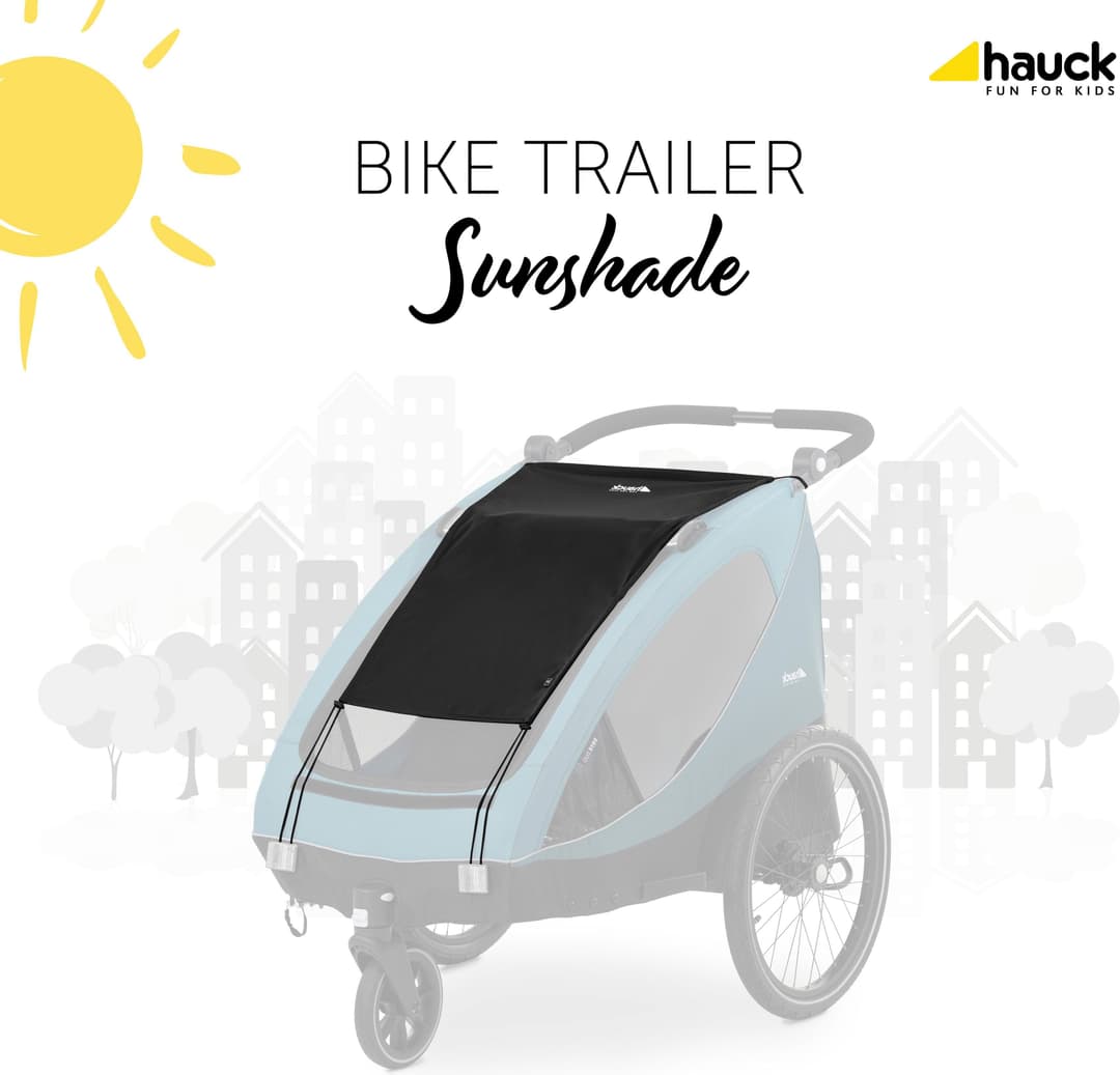 Hauck Kinderwagen-Sonnenschutzhülle Bike Trailer Sunshade | Schwarz