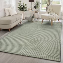 the carpet Teppich Everest | Grün
