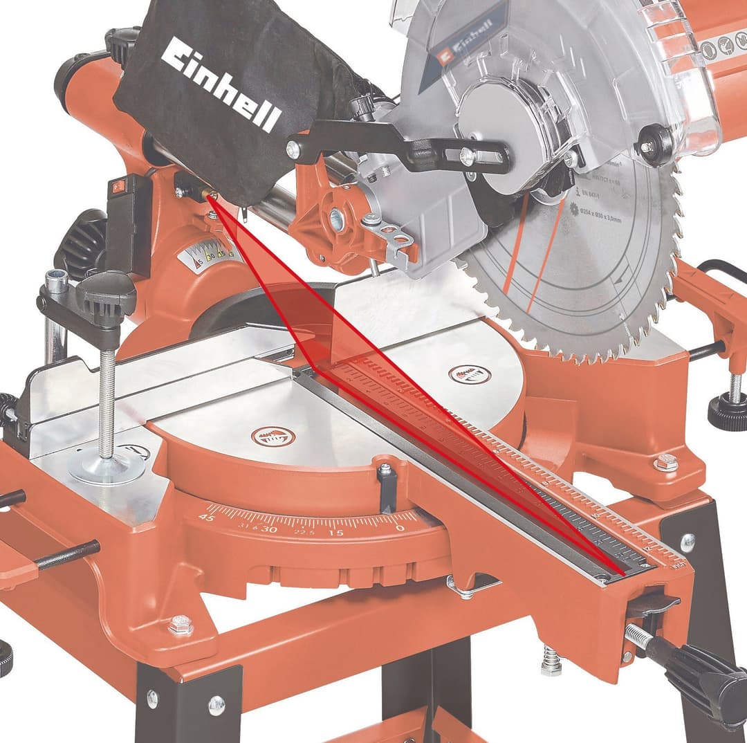 Einhell Zug-, Kapp- und Gehrungssäge TC-SM 2531/2 U | Rot