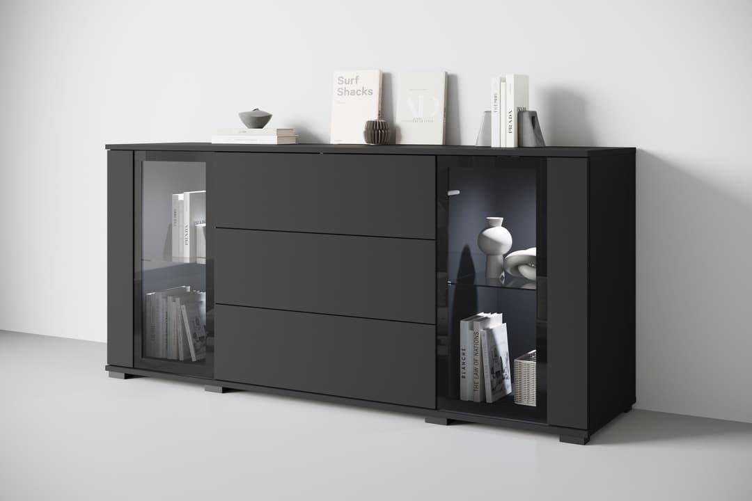 home affaire Sideboard modernes Design | Schwarz