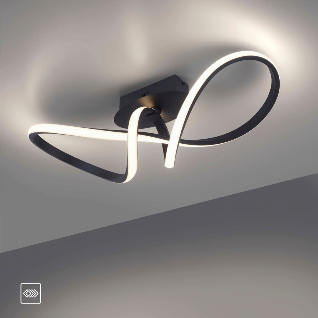 JUST LIGHT Deckenleuchte MARIA | Schwarz