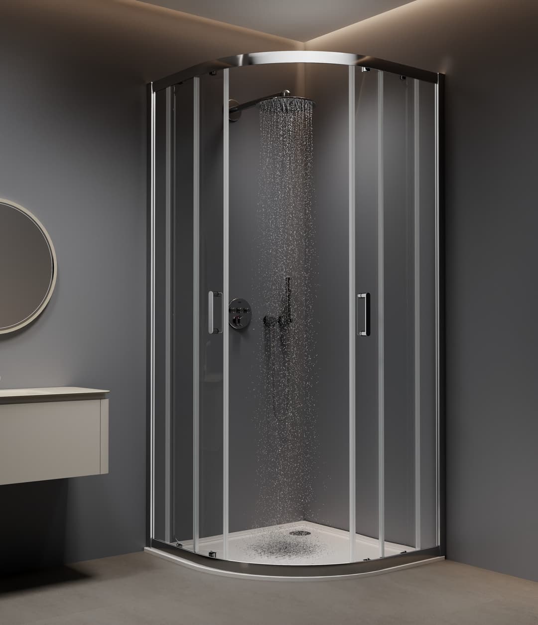 welltime Runddusche Trento | Silber