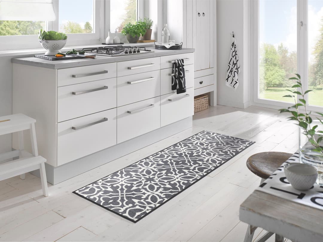 wash+dry by Kleen-Tex Läufer Decorada | Grau
