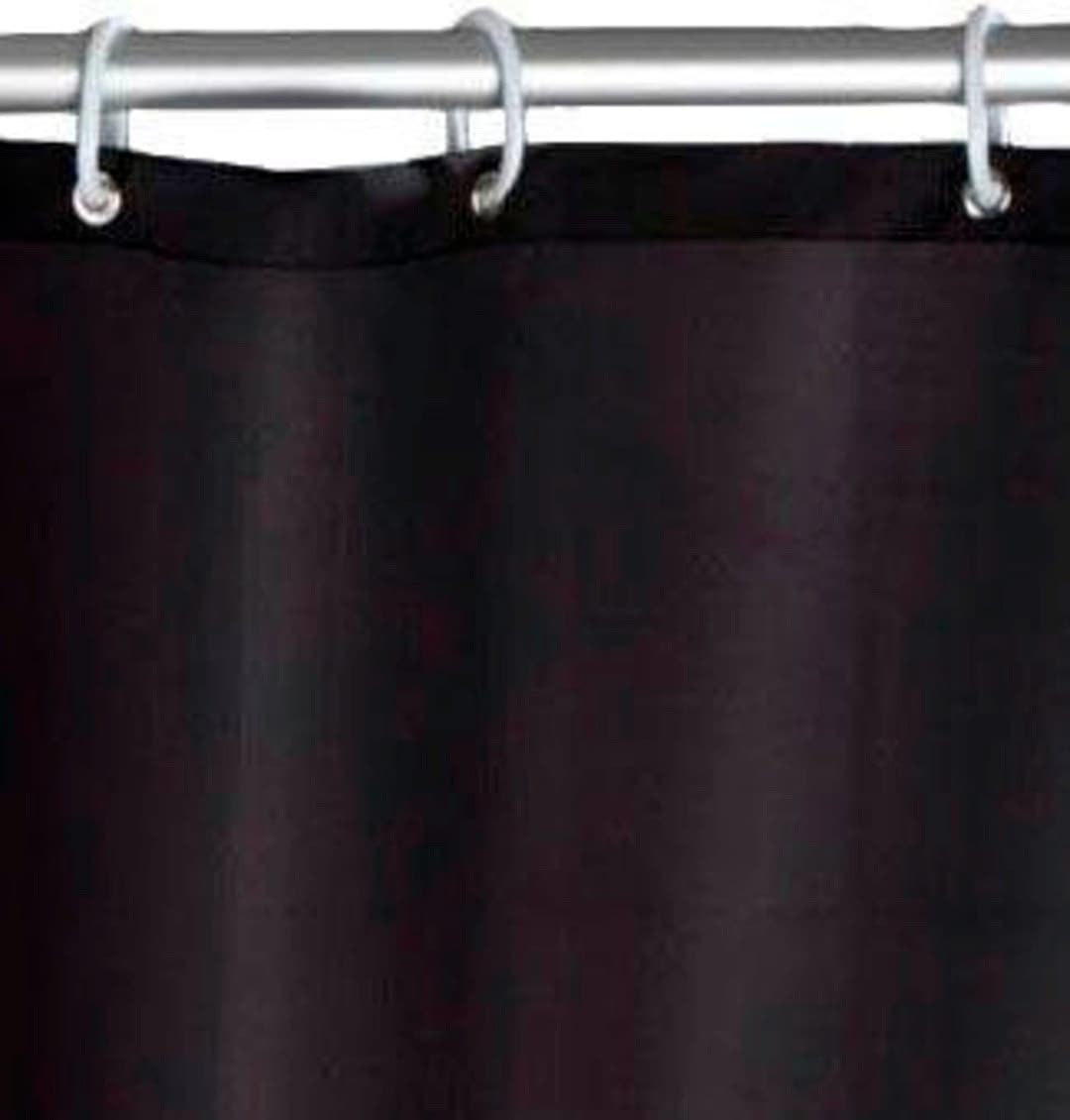 WENKO Duschvorhang Uni Black | Schwarz