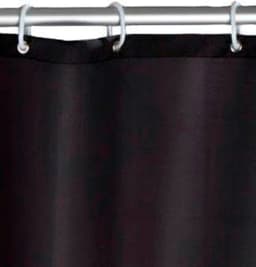 WENKO Duschvorhang Uni Black | Schwarz