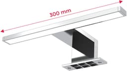 B.K.Licht Spiegelleuchte Carina | Silber