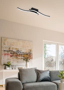 Reality Leuchten LED Deckenleuchte Route | Schwarz