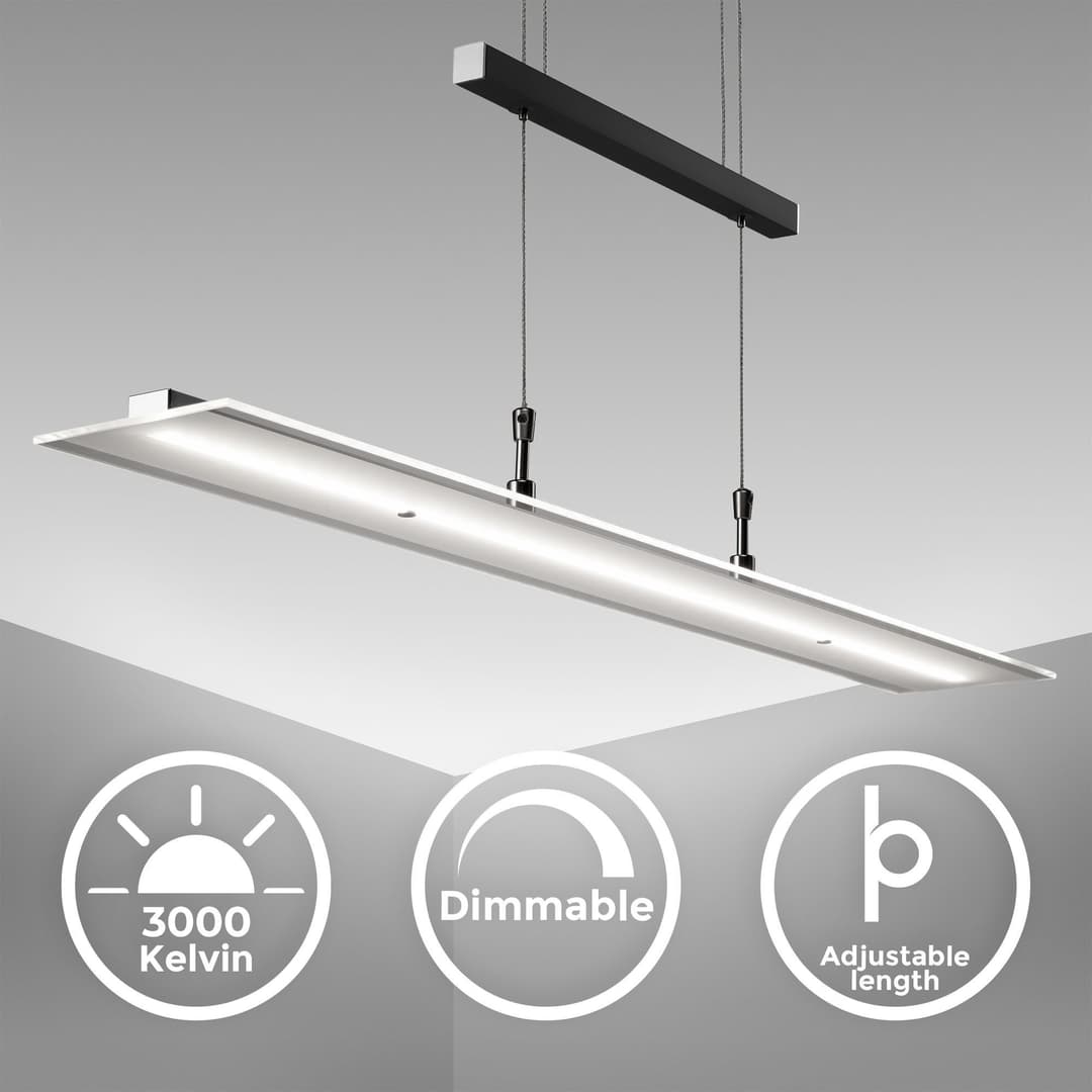 B.K.Licht LED Pendelleuchte BKL1491 | Schwarz