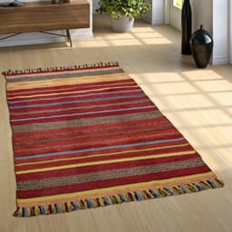 Paco Home Teppich Kilim 213 | Terrakotta