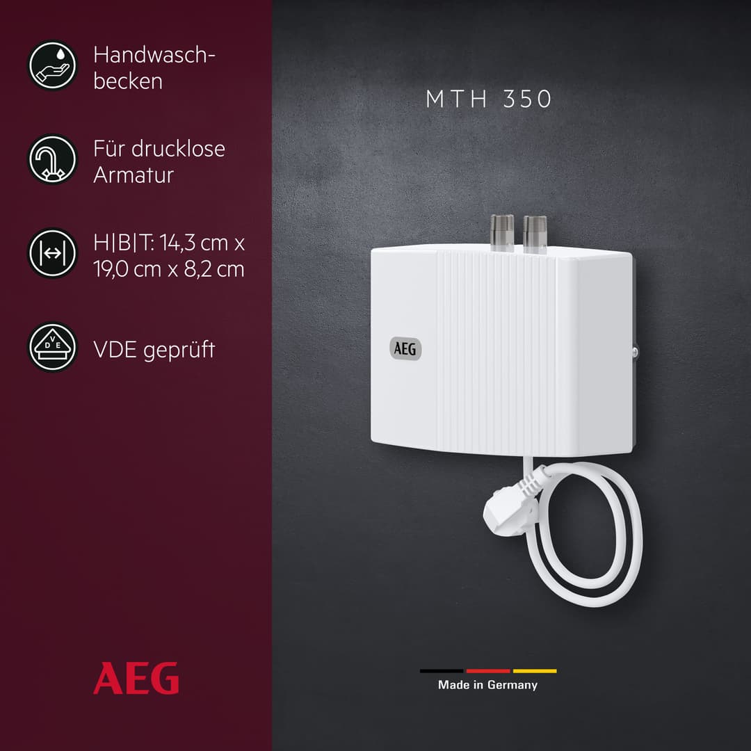 AEG Haustechnik Klein-Durchlauferhitzer MTH 350 | Weiß