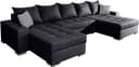 COLLECTION AB Wohnlandschaft Josy XXL U-Form | Schwarz 3
