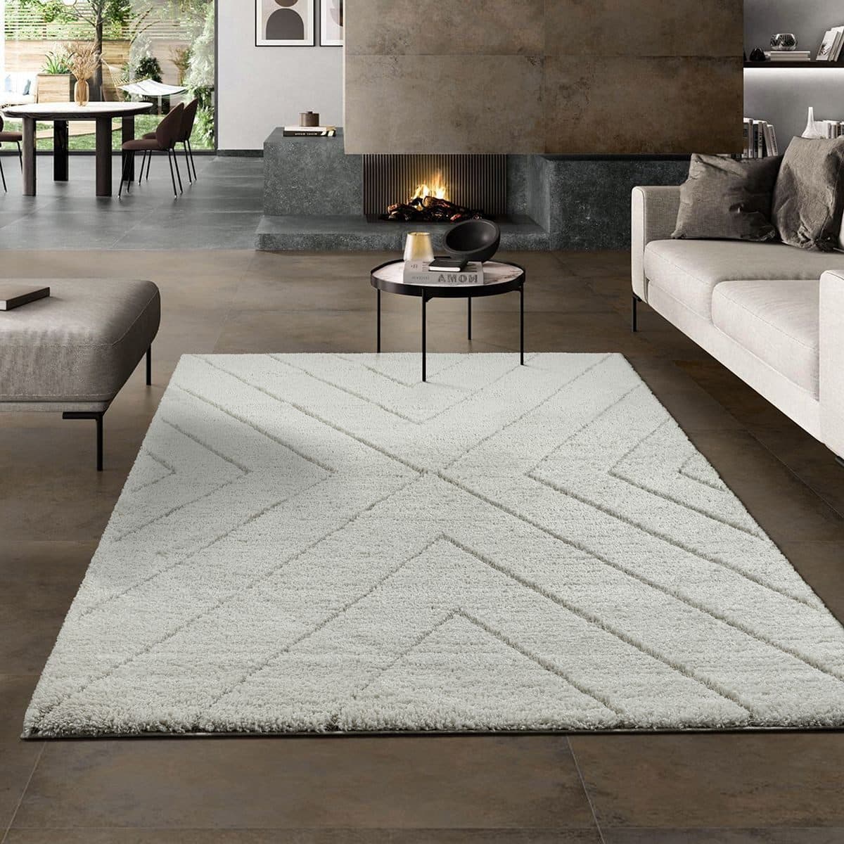 the carpet Teppich Bahar Shaggy | Beige