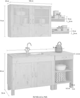 Home affaire Pantryküche Alby | Weiß
