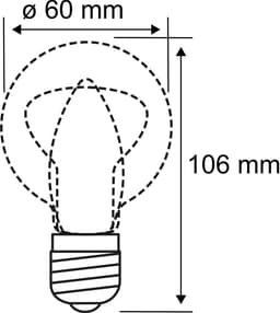 Paulmann LED-Filament 3er Pack 9W E27 2700K klar dimmbar | Transparent
