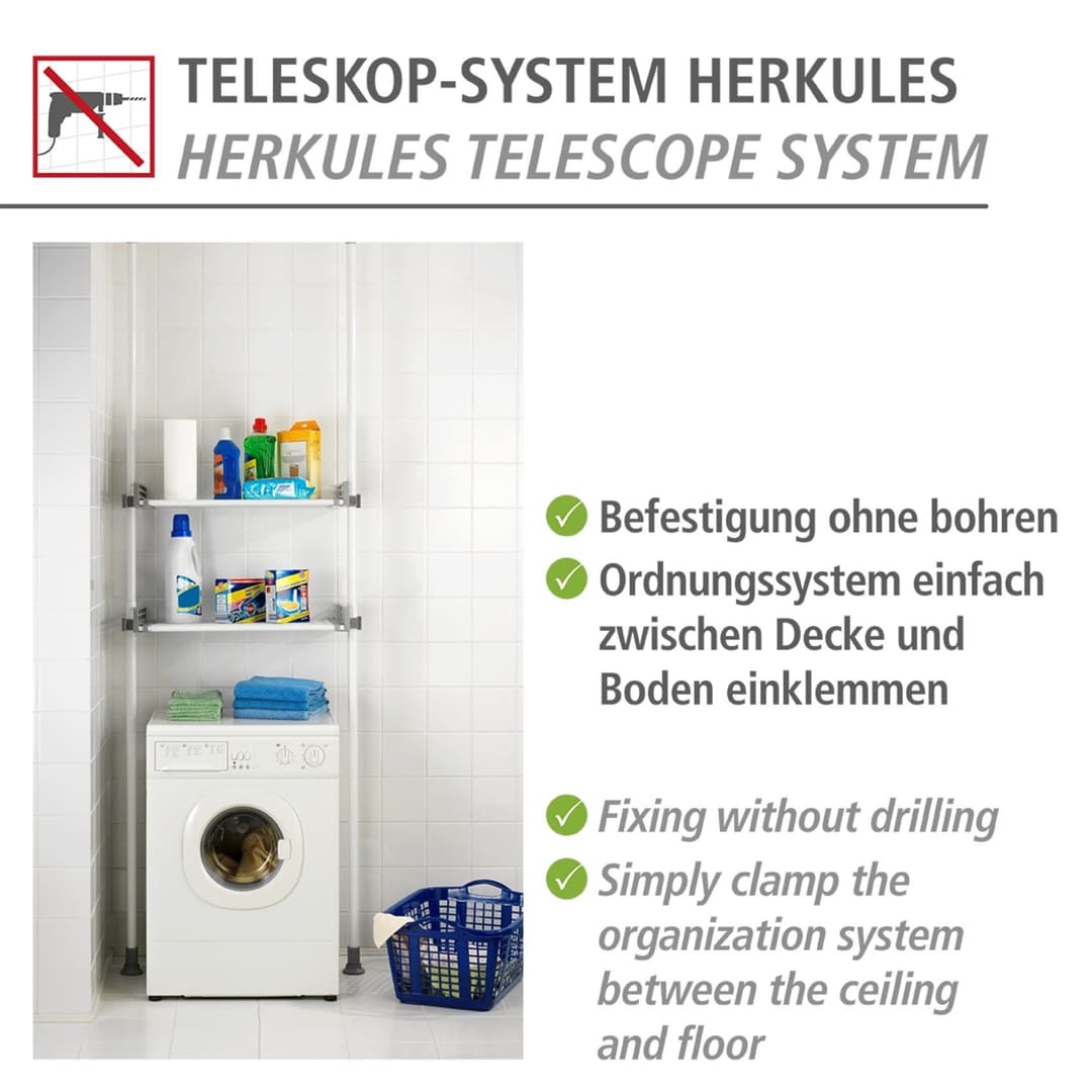Wenko Herkules Twin Teleskopregal | Grau