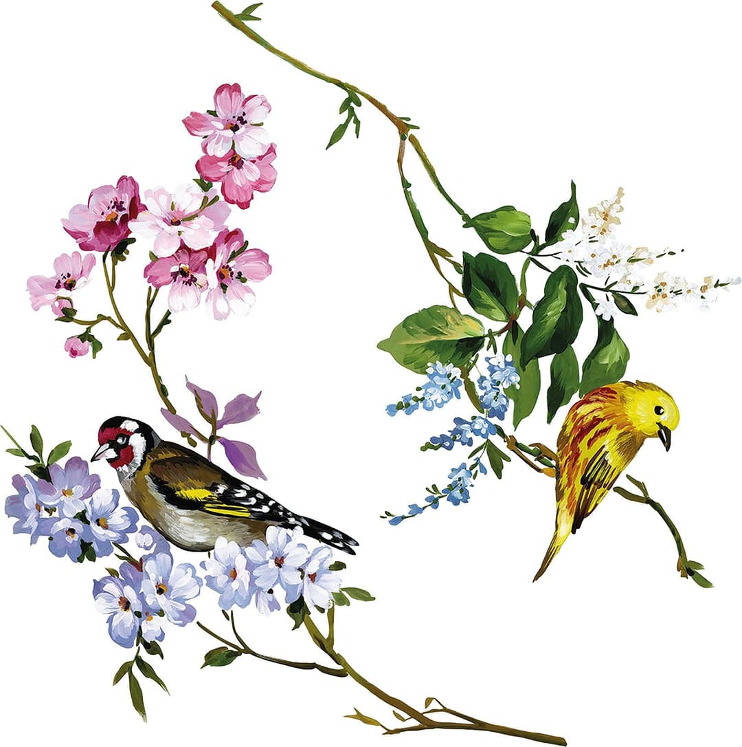 Komar Fensterbild Wedding Birds | Mehrfarbig