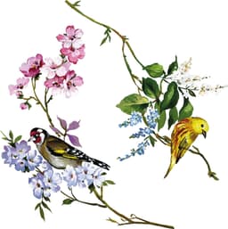 Komar Fensterbild Wedding Birds | Mehrfarbig