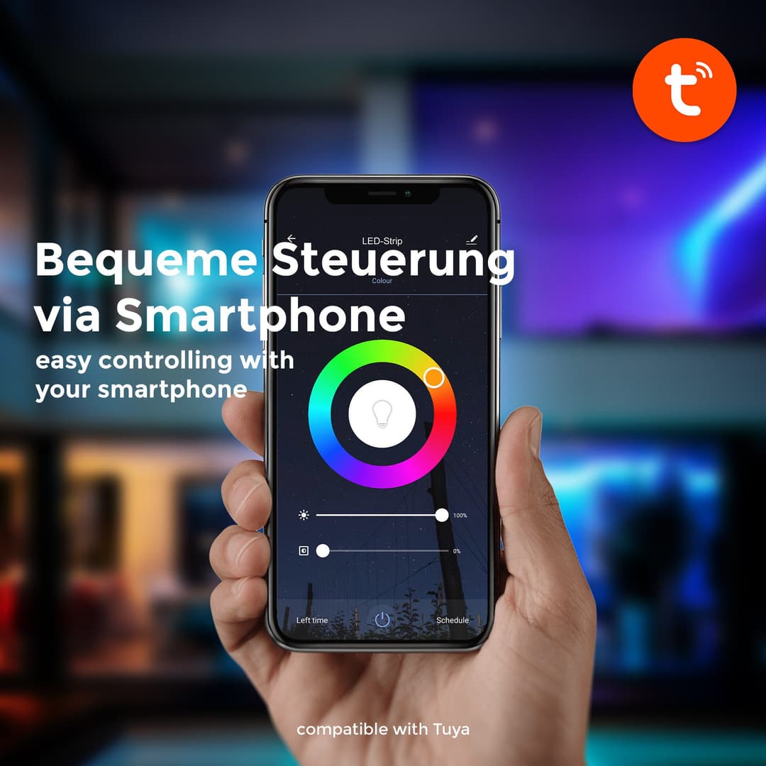 B.K.Licht LED Stripe Wifi RGBIC LED Strip | Weiß