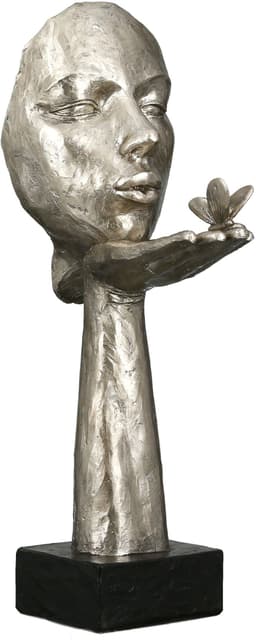 GILDE Dekofigur Skulptur Desire | Silber