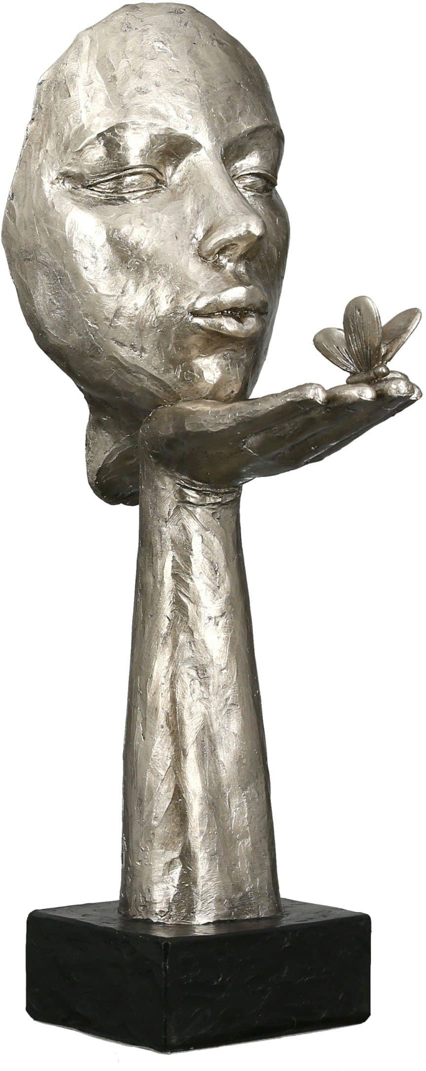 GILDE Dekofigur Skulptur Desire | Silber