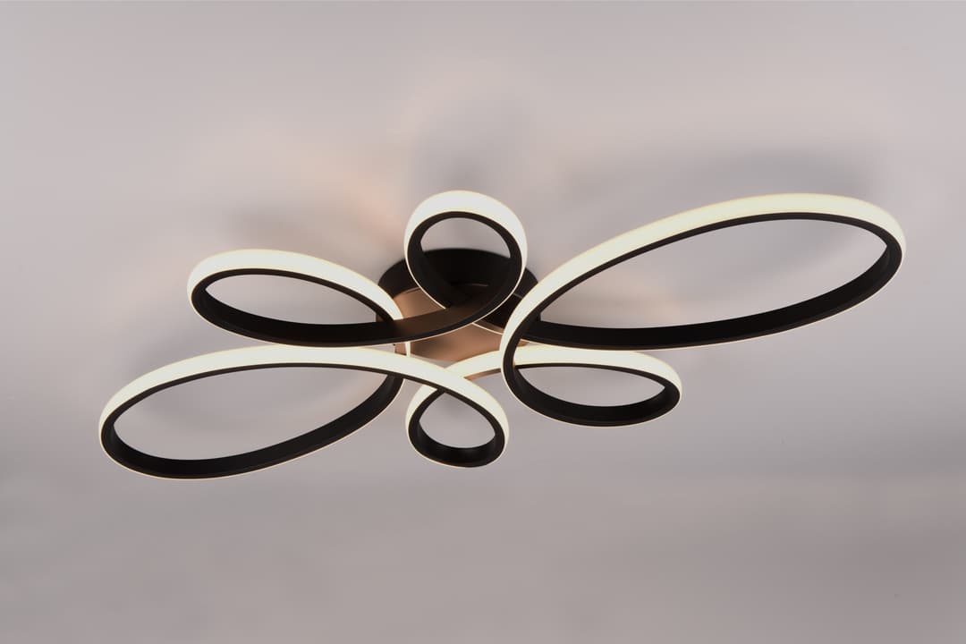 TRIO Leuchten LED Deckenleuchte FLY | Schwarz