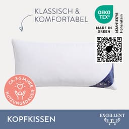 Excellent 3-Kammer-Kopfkissen Davos | Weiß