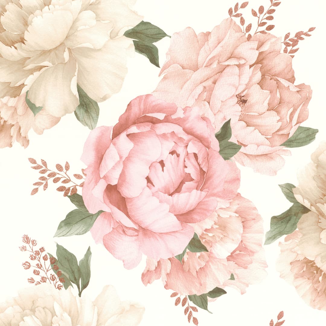 Rasch Papiertapete mit großen Blumen 278705 | Rosa