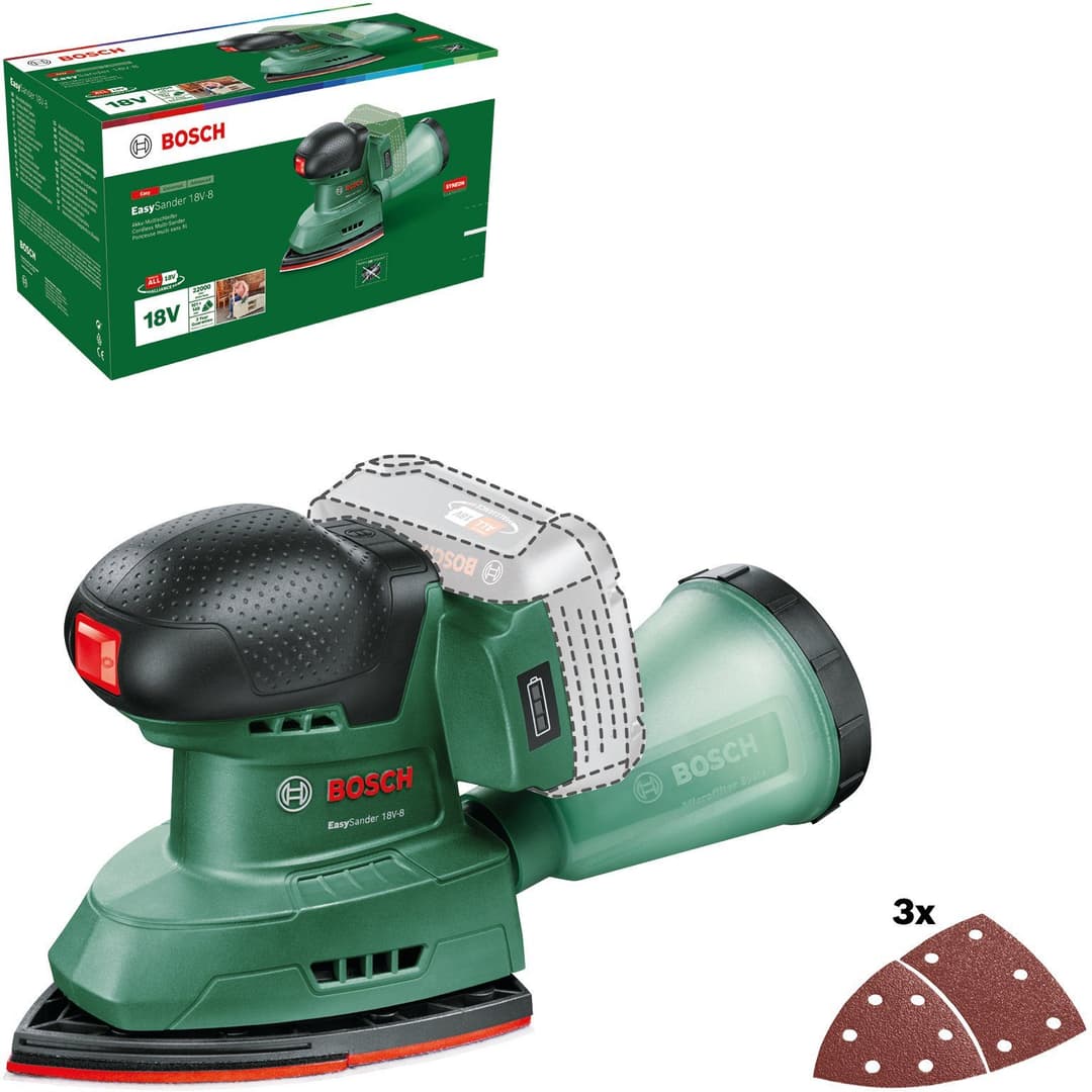 Bosch Home & Garden Akku-Multischleifer EasySander 18V-8 | Grün