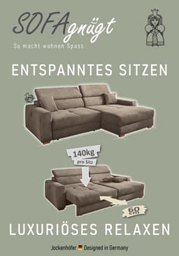 Jockenhöfer Gruppe Ecksofa Slider L-Form | Grün