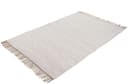 carpetfine Teppich Kelim Chindi uni | Weiß 3