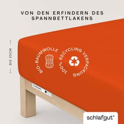 Schlafgut CASUAL Spannbettlaken | Rot