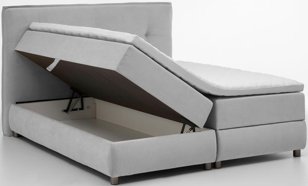 ATLANTIC home collection Boxspringbett Tilo | Grau
