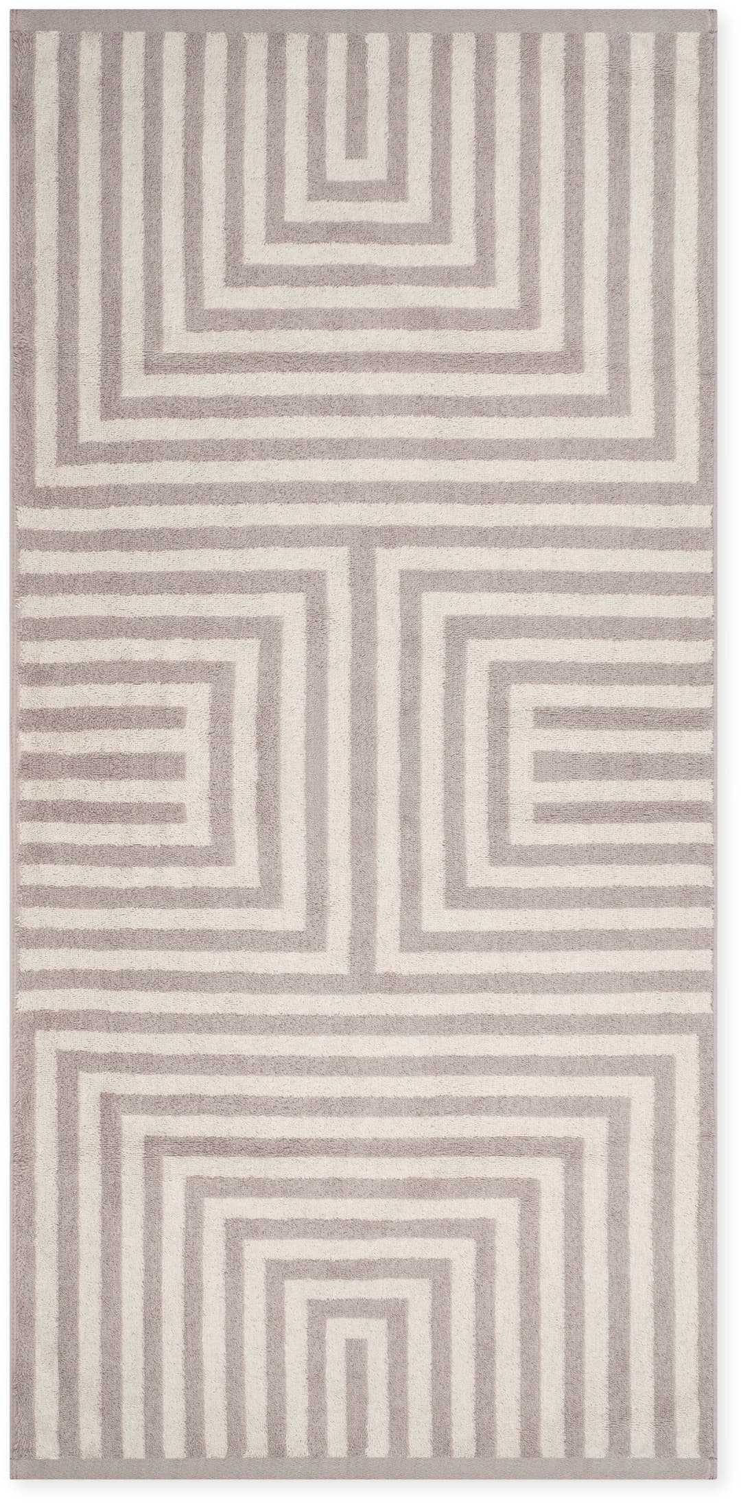 ROSS Duschtuch Grafik, Frottier | Beige