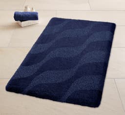 Kleine Wolke Badematte Onda | Blau