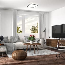 B.K.Licht Panel LED Deckenleuchte | Schwarz