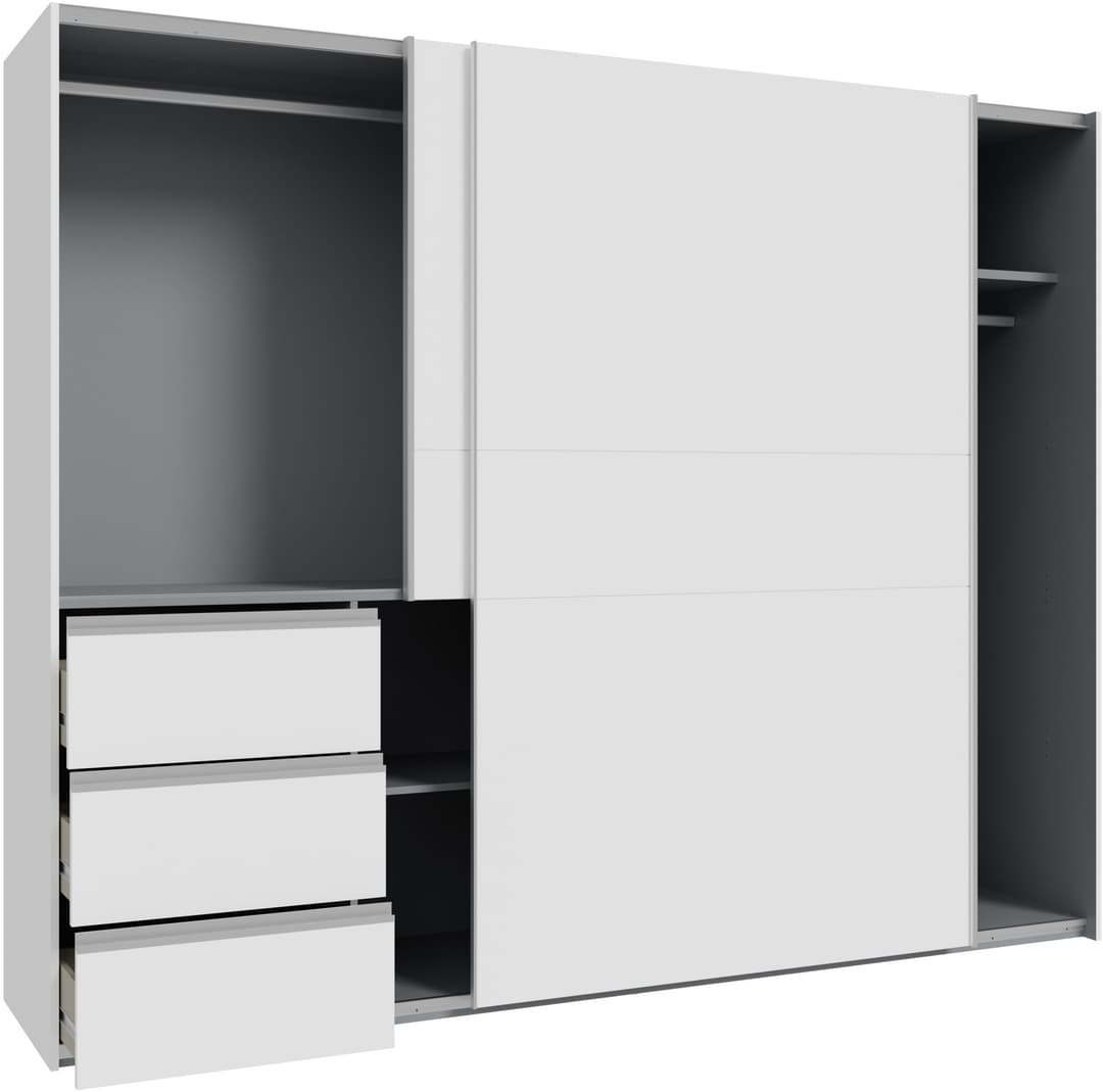 FORTE Schwebetürenschrank | Weiß