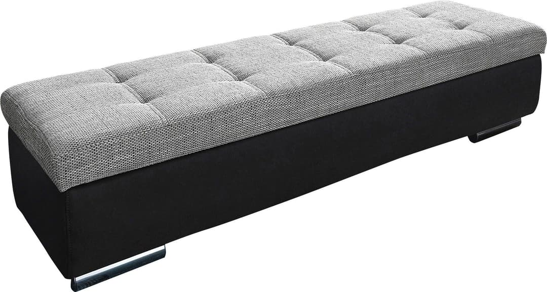 DOMO collection Hocker Treviso XXL | Schwarz
