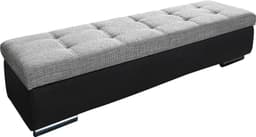 DOMO collection Hocker Treviso XXL | Schwarz