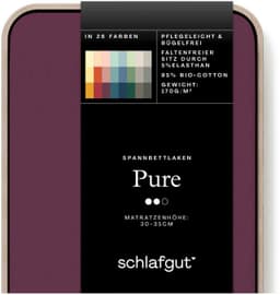 Schlafgut Spannbettlaken PURE Bio-Baumwolle | Lila