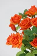 Kunstblume Wildrosen Busch im Topf | Orange 2