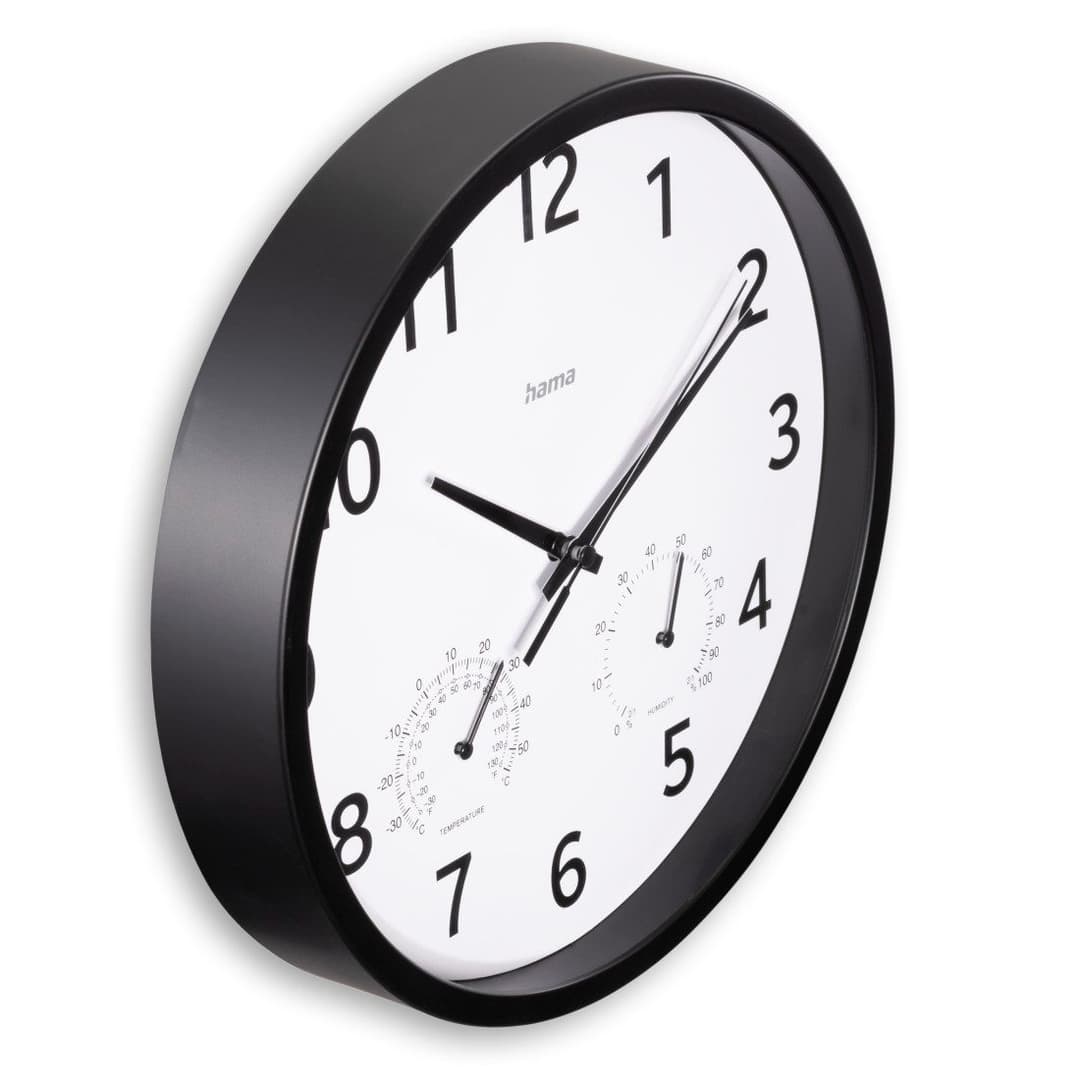Hama Wanduhr Malta | Schwarz