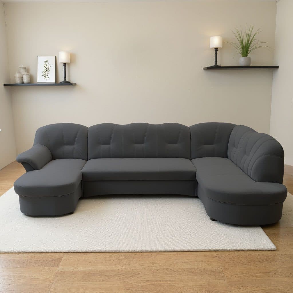 DOMO collection Wohnlandschaft Flores | Grau