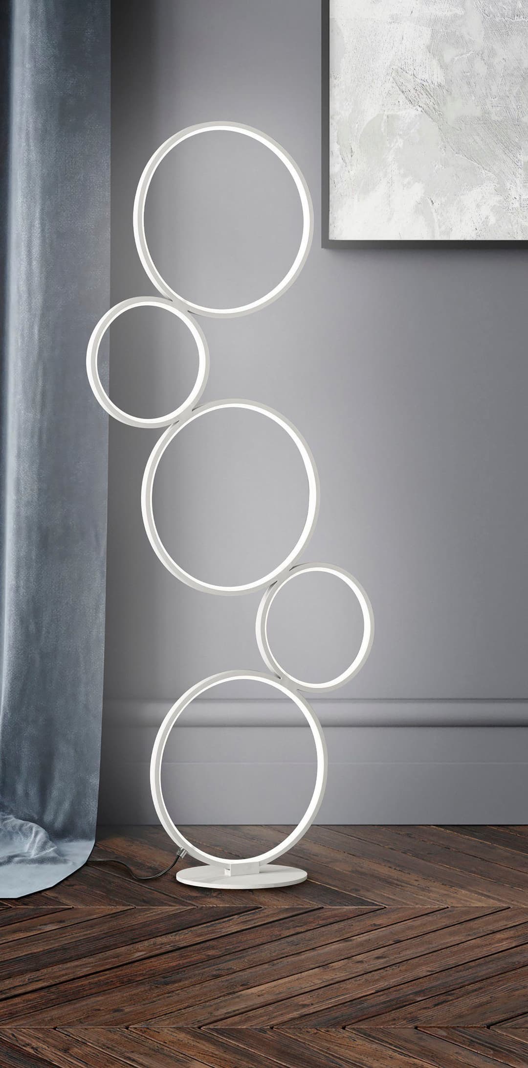 TRIO Leuchten LED Stehlampe Rondo | Weiß