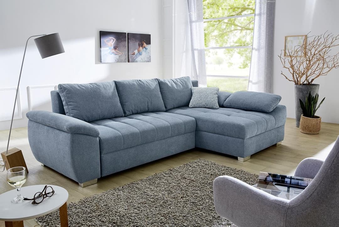 Jockenhöfer Gruppe Ecksofa Alster | Blau