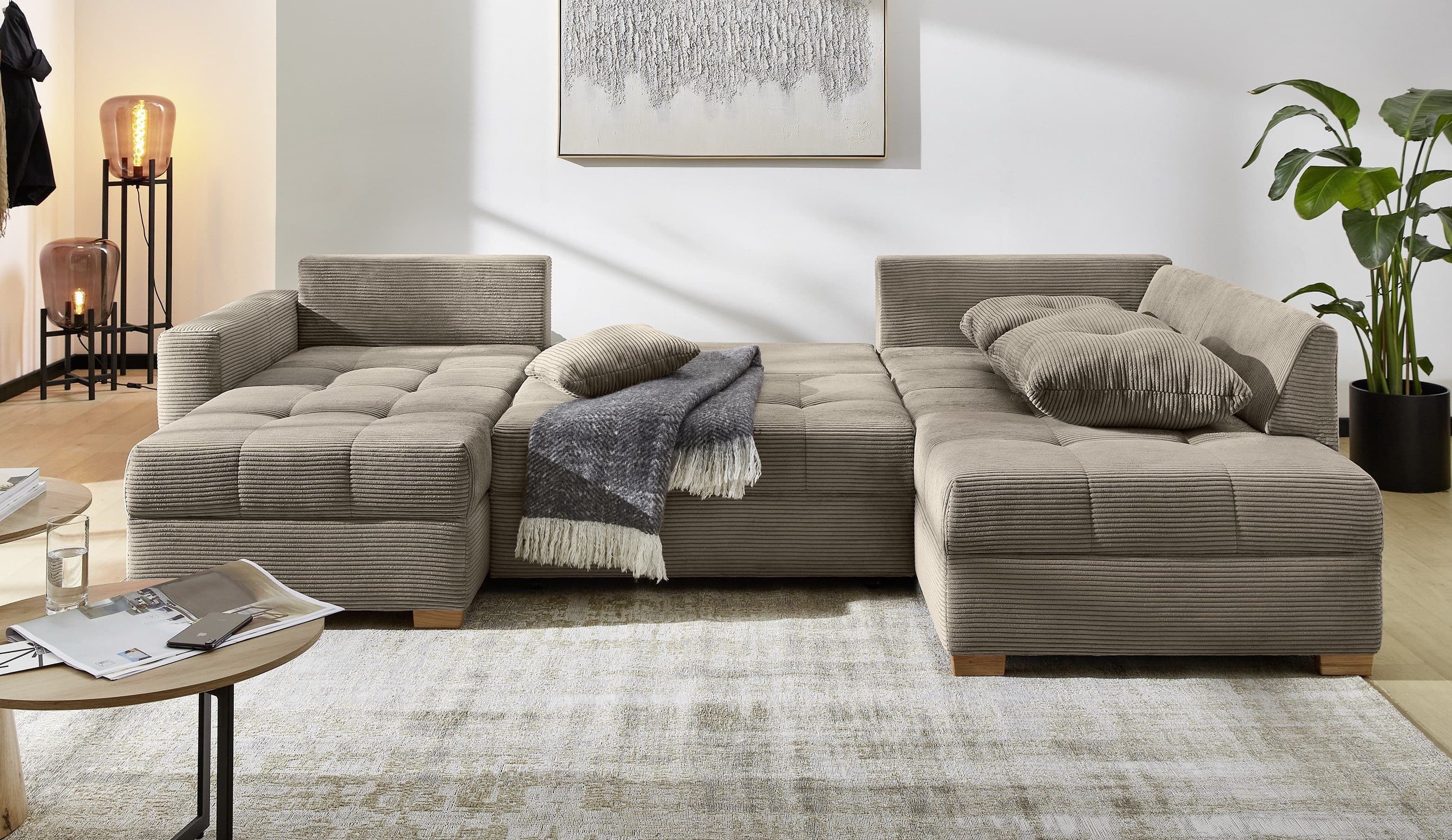 Jockenhöfer Gruppe Wohnlandschaft Abby U-Form | Braun